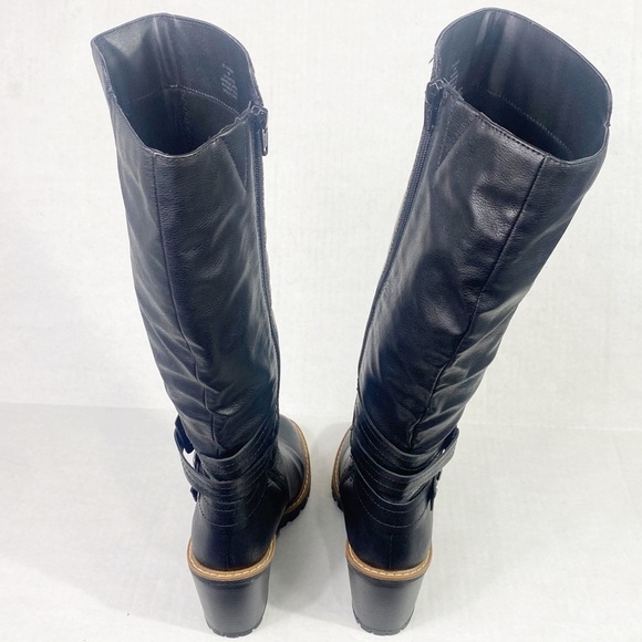 SUN + STONE Viviaan Zipper Buckle Knee-High Boots - Picture 6 of 13
